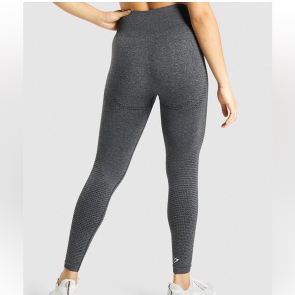 Gymshark Vital Seamless 2.0 Leggings High Rise Compression Smokey Gray Marl Sz M - Picture 2 of 15